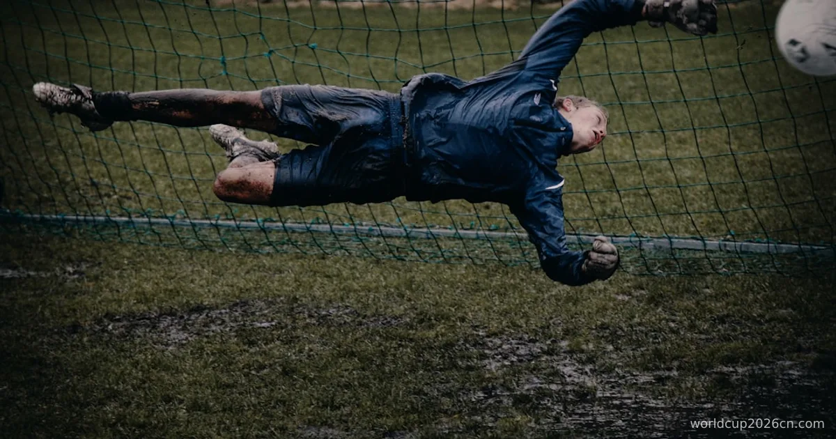 goalie about to catch the ball